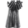 imageDeco 79 Resin Hands Open Sculpture with Butterfly and Copper Accents 8quot x 8quot x 5quot Dark BrownBlack