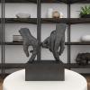 imageDeco 79 Resin Hands Open Sculpture with Butterfly and Copper Accents 8quot x 8quot x 5quot Dark BrownBlack