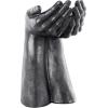 imageDeco 79 Resin Hands Open Sculpture with Butterfly and Copper Accents 8quot x 8quot x 5quot Dark BrownBlack