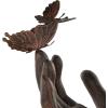 imageDeco 79 Resin Hands Open Sculpture with Butterfly and Copper Accents 8quot x 8quot x 5quot Dark BrownDark Brown