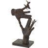 imageDeco 79 Resin Hands Open Sculpture with Butterfly and Copper Accents 8quot x 8quot x 5quot Dark BrownDark Brown