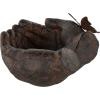 imageDeco 79 Resin Hands Open Sculpture with Butterfly and Copper Accents 8quot x 8quot x 5quot Dark BrownDark Brown