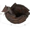 imageDeco 79 Resin Hands Open Sculpture with Butterfly and Copper Accents 8quot x 8quot x 5quot Dark BrownDark Brown