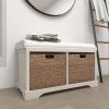 imageDeco 79 Traditional Wood Storage Bench CONVENIENTLY SIZED White