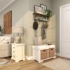 imageDeco 79 Traditional Wood Storage Bench CONVENIENTLY SIZED White