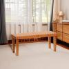 imageDeco 79 Wood Home Bench Woven Entryway Bench Bedroom Bench 45quot x 16quot x 19quot BrownBrown