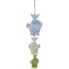 imageDeco 79 Ceramic Fish Indoor Outdoor Windchime Wind Chime with Brown Rope Hanging Ornament 7quot x 2quot x 27quot Multi Colored