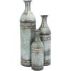 imageDeco 79 Metal Handmade Decorative Vase Tall Galvanized Floor Centerpiece Vases with Studs Set of 3 Vases for Home Decoration 43quot 33quot 25quotH Gray