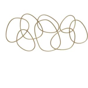 imageCosmoLiving by Cosmopolitan Metal Abstract Home Wall Decor Interlocking Rings Wall Sculpture Wall Art 43quot x 1quot x 22quot Gold