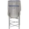 imageCosmoLiving by Cosmopolitan Metal Indoor Outdoor Planter Deep Recessed Hammered Dome Large Planter Pot with Removable Stand Set of 2 Planters 17quot 19quotH GoldSilver