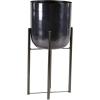 imageCosmoLiving by Cosmopolitan Metal Indoor Outdoor Planter Dome Large Planter Pot with Removable Stand Set of 2 Planters 19quot 22quotH GoldBlack