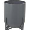 imageCosmoLiving by Cosmopolitan Metal Indoor Outdoor Planter Dome Large Planter Pot with Removable Stand Set of 2 Planters 19quot 22quotH GoldDark Grey