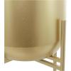 imageCosmoLiving by Cosmopolitan Metal Indoor Outdoor Planter Dome Large Planter Pot with Removable Stand Set of 2 Planters 19quot 22quotH GoldGold