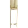 imageCosmoLiving by Cosmopolitan Metal Indoor Outdoor Planter Dome Large Planter Pot with Removable Stand Set of 2 Planters 19quot 22quotH GoldGold