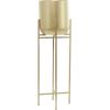 imageCosmoLiving by Cosmopolitan Metal Indoor Outdoor Planter Dome Large Planter Pot with Removable Stand Set of 2 Planters 19quot 22quotH GoldGold