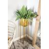 imageCosmoLiving by Cosmopolitan Metal Indoor Outdoor Planter Dome Large Planter Pot with Removable Stand Set of 2 Planters 19quot 22quotH GoldGold