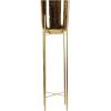 imageCosmoLiving by Cosmopolitan Metal Indoor Outdoor Planter Dome Large Planter Pot with Removable Stand Set of 2 Planters 19quot 22quotH GoldGold