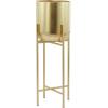imageCosmoLiving by Cosmopolitan Metal Indoor Outdoor Planter Dome Large Planter Pot with Removable Stand Set of 2 Planters 19quot 22quotH GoldGold