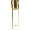 imageCosmoLiving by Cosmopolitan Metal Indoor Outdoor Planter Dome Large Planter Pot with Removable Stand Set of 2 Planters 19quot 22quotH GoldGold