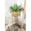 imageCosmoLiving by Cosmopolitan Metal Indoor Outdoor Planter Dome Large Planter Pot with Removable Stand Set of 2 Planters 19quot 22quotH GoldGold