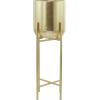 imageCosmoLiving by Cosmopolitan Metal Indoor Outdoor Planter Dome Large Planter Pot with Removable Stand Set of 2 Planters 19quot 22quotH GoldGold