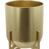 imageCosmoLiving by Cosmopolitan Metal Indoor Outdoor Planter Dome Large Planter Pot with Removable Stand Set of 2 Planters 19quot 22quotH GoldGold