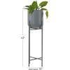 imageCosmoLiving by Cosmopolitan Metal Indoor Outdoor Planter Dome Large Planter Pot with Removable Stand Set of 2 Planters 19quot 22quotH GoldGray