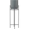 imageCosmoLiving by Cosmopolitan Metal Indoor Outdoor Planter Dome Large Planter Pot with Removable Stand Set of 2 Planters 19quot 22quotH GoldGray