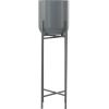 imageCosmoLiving by Cosmopolitan Metal Indoor Outdoor Planter Dome Large Planter Pot with Removable Stand Set of 2 Planters 19quot 22quotH GoldGray