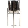imageCosmoLiving by Cosmopolitan Metal Indoor Outdoor Planter Dome Large Planter Pot with Removable Stand Set of 2 Planters 19quot 22quotH GoldSilver Coat
