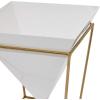 imageCosmoLiving by Cosmopolitan Metal Indoor Outdoor Planter Dome Small Planter Pot with Gold XShaped Stands Set of 2 Planters 12quot 10quotH White14  10H