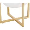 imageCosmoLiving by Cosmopolitan Metal Indoor Outdoor Planter Dome Small Planter Pot with Gold XShaped Stands Set of 2 Planters 12quot 10quotH WhiteSet of 2 Planters 12  10H