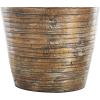 imageDeco 79 Bamboo Wood Decorative Vase Textured Centerpiece Vase with Lacquer Vase for Home Decoration 10quot x 10quot x 20quot BrownBrown