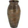 imageDeco 79 Bamboo Wood Decorative Vase Textured Centerpiece Vase with Lacquer Vase for Home Decoration 10quot x 10quot x 20quot BrownBrown