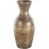 imageDeco 79 Bamboo Wood Decorative Vase Textured Centerpiece Vase with Lacquer Vase for Home Decoration 10quot x 10quot x 20quot BrownBrown