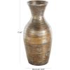imageDeco 79 Bamboo Wood Decorative Vase Textured Centerpiece Vase with Lacquer Vase for Home Decoration 10quot x 10quot x 20quot BrownBrown
