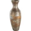 imageDeco 79 Bamboo Wood Decorative Vase Textured Centerpiece Vase with Lacquer Vase for Home Decoration 10quot x 10quot x 20quot BrownBrown