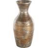 imageDeco 79 Bamboo Wood Decorative Vase Textured Centerpiece Vase with Lacquer Vase for Home Decoration 10quot x 10quot x 20quot BrownBrown