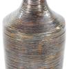imageDeco 79 Bamboo Wood Decorative Vase Textured Centerpiece Vase with Lacquer Vase for Home Decoration 10quot x 10quot x 20quot BrownDark Brown