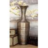imageDeco 79 Bamboo Wood Decorative Vase Textured Centerpiece Vase with Lacquer Vase for Home Decoration 10quot x 10quot x 20quot BrownDark Brown