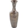 imageDeco 79 Bamboo Wood Decorative Vase Textured Centerpiece Vase with Lacquer Vase for Home Decoration 10quot x 10quot x 20quot BrownDark Brown