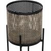 imageDeco 79 Glam Metal Set of 2 Planters 11quotW 32quotH GoldSet of 2 Planters 11W  32H