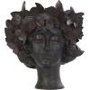 imageDeco 79 Magnesium Oxide Woman Indoor Outdoor Planter Distressed Antique Greek Bust Large Planter Pot with Floral Accents Planter 11quot x 10quot x 22quot CreamBronze