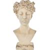 imageDeco 79 Magnesium Oxide Woman Indoor Outdoor Planter Distressed Antique Greek Bust Large Planter Pot with Floral Accents Planter 11quot x 10quot x 22quot CreamCream