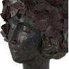 imageDeco 79 Magnesium Oxide Woman Indoor Outdoor Planter Distressed Antique Greek Bust Large Planter Pot with Floral Accents Planter 11quot x 10quot x 22quot CreamBronze