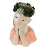 imageDeco 79 Magnesium Oxide Woman Indoor Outdoor Planter Distressed Antique Greek Bust Large Planter Pot with Floral Accents Planter 11quot x 10quot x 22quot CreamBeige