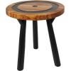 imageDeco 79 Mango Wood Floral Handmade Side End Accent Table Intricately Carved End Table with Turned Base Side Table 17quot x 17quot x 21quot Dark BrownBrown
