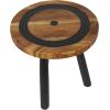 imageDeco 79 Mango Wood Floral Handmade Side End Accent Table Intricately Carved End Table with Turned Base Side Table 17quot x 17quot x 21quot Dark BrownBrown