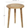 imageDeco 79 Mango Wood Floral Handmade Side End Accent Table Intricately Carved End Table with Turned Base Side Table 17quot x 17quot x 21quot Dark BrownBrown