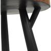 imageDeco 79 Mango Wood Floral Handmade Side End Accent Table Intricately Carved End Table with Turned Base Side Table 17quot x 17quot x 21quot Dark BrownBrown